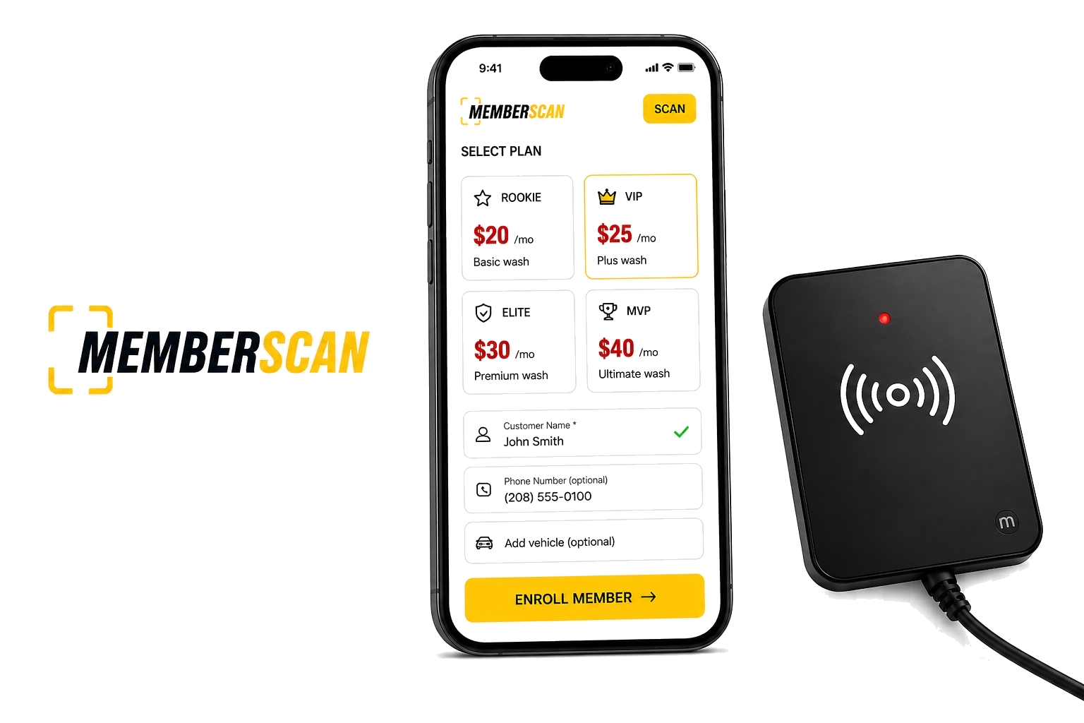 MemberScan scan screen