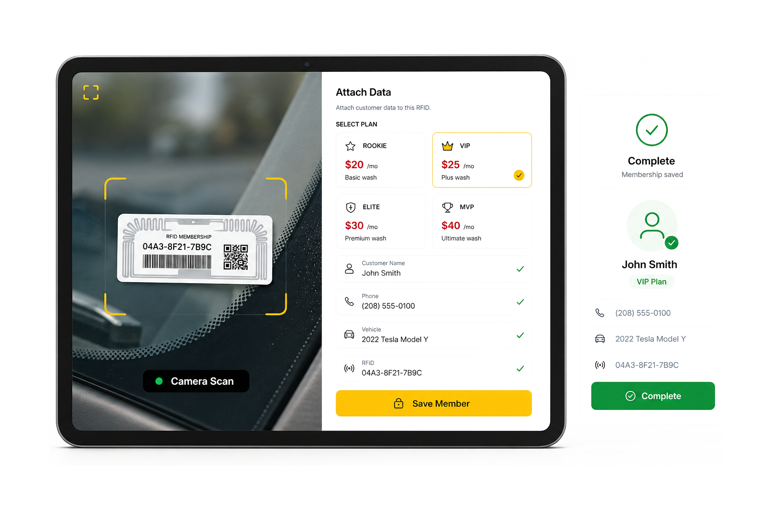 MemberScan RFID membership completion product